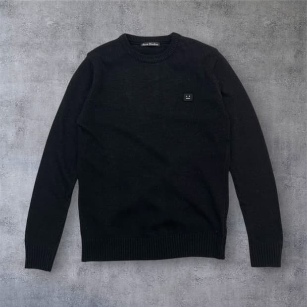 아크네 스튜디오 Acne studios 블랙 페이스 패치 니트 M