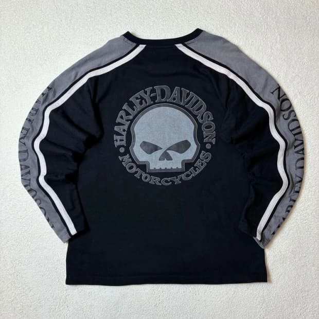 할리데이비슨 00's 스컬 스펠아웃 롱 슬리브 PN6383