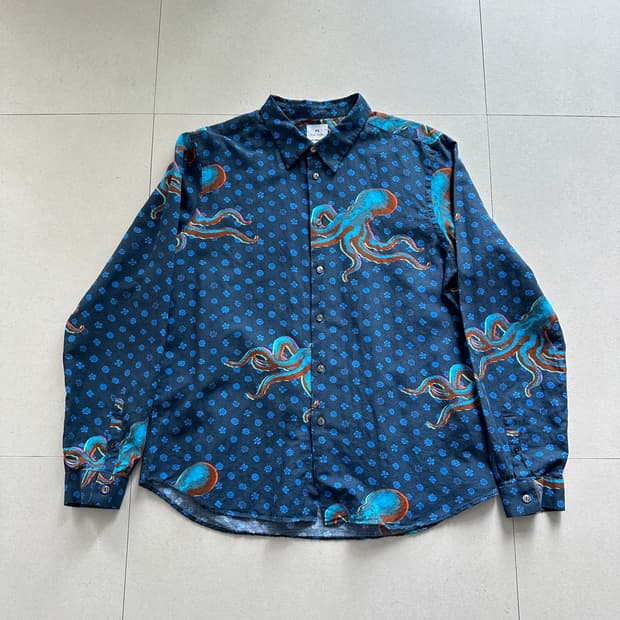 00s PS 폴스미스 문어 패턴 셔츠 XL