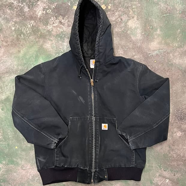 00's [L] 칼하트 J140 BLK 액티브 자켓 블랙 후드 워크자켓
