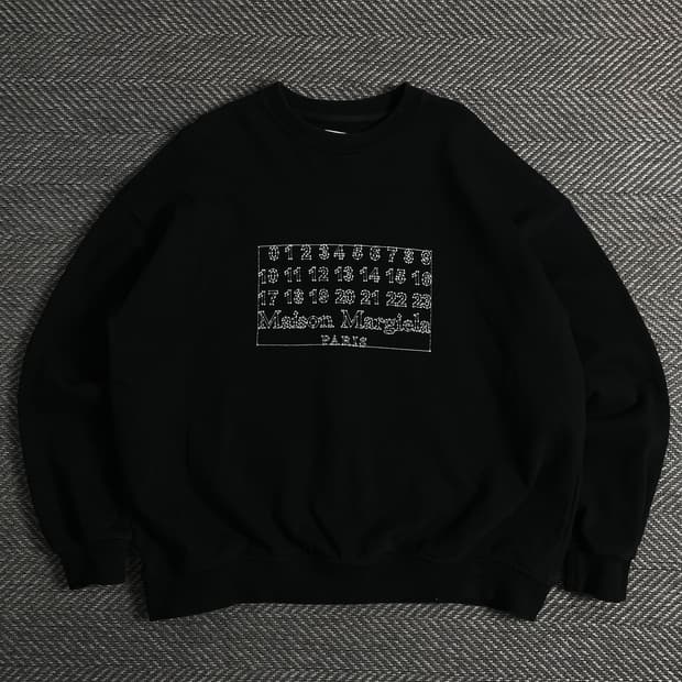 메종 마르지엘라 넘버링 빅로고 맨투맨o 3477