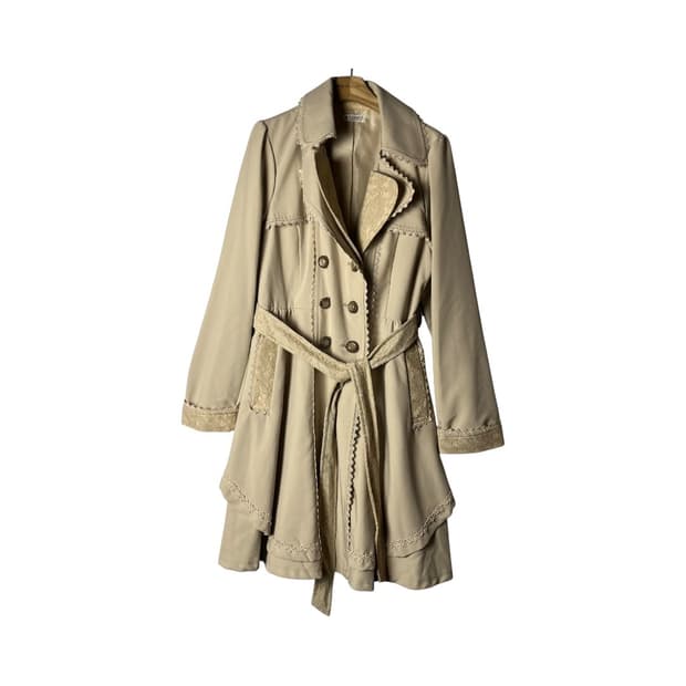 [Axes Femme] 엑시즈팜 레이스업 양산형 트렌치코트
