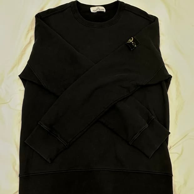 스톤아일랜드 블랙 맨투맨 L