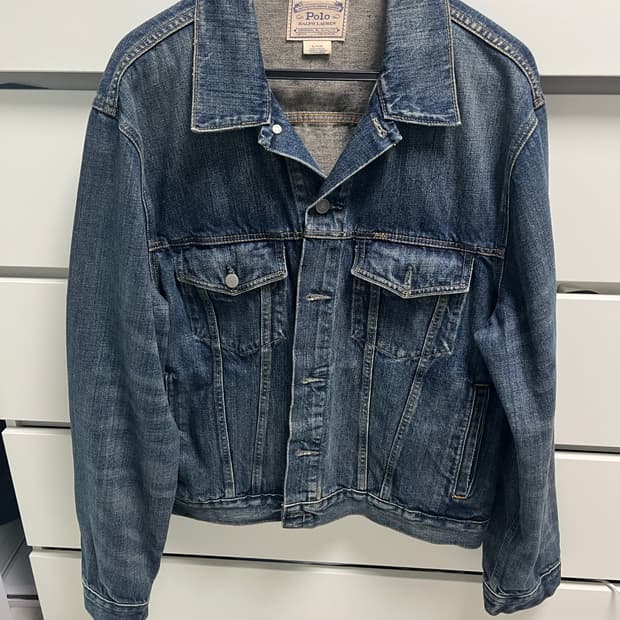 폴로 랄프로렌 페이디드 데님 트러커 자켓 XL