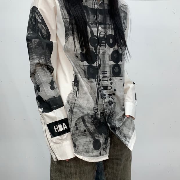 Hood by air 트롱프뢰유 셔츠