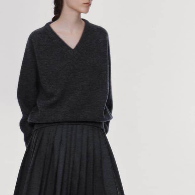 낫띵리튼 알파카 니트 차콜