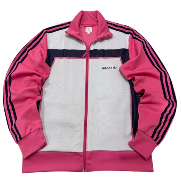 아디다스 핑크 화이트 레트로 트랙탑