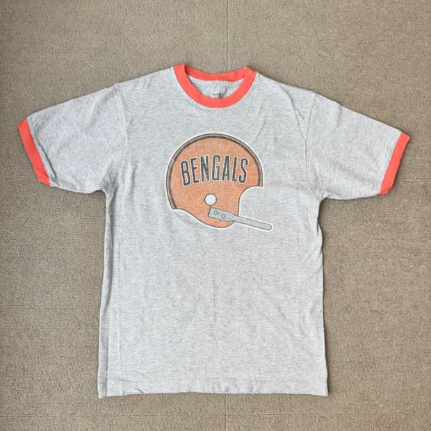 리복 NFL 신시내티 벵갈스 빈티지 링거 티셔츠