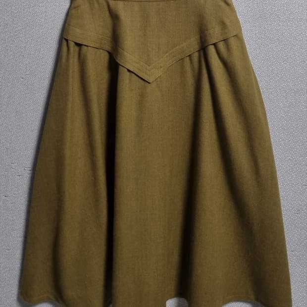 M ) 디올 일본 빈티지 머스타드 모직 스커트