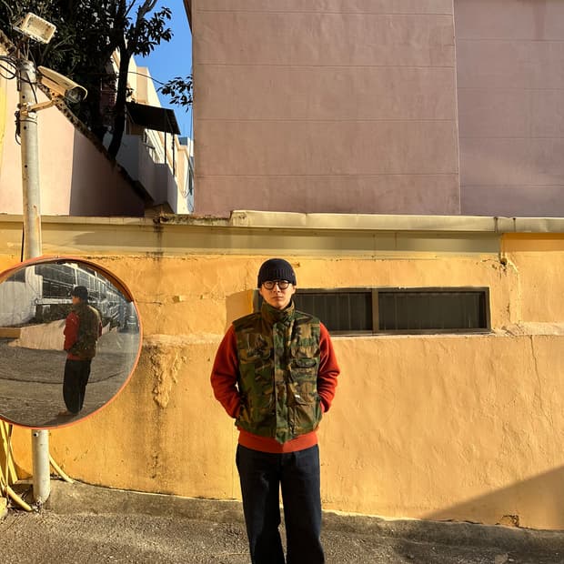 빈티지 밀리터리 조끼