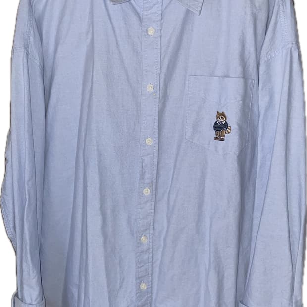 스카이블루 오버핏 셔츠