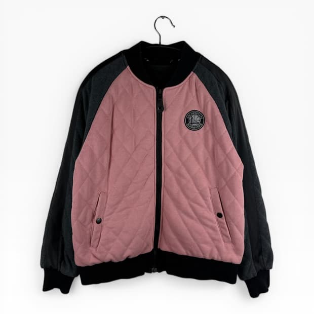 (무료배송)XS) NBA 우먼스 실리콘 와펜 퀄팅 집업 핑크