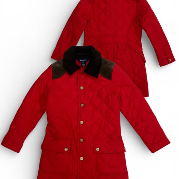 랄프로렌 키즈 레드 퀄팅 자켓 S(7)