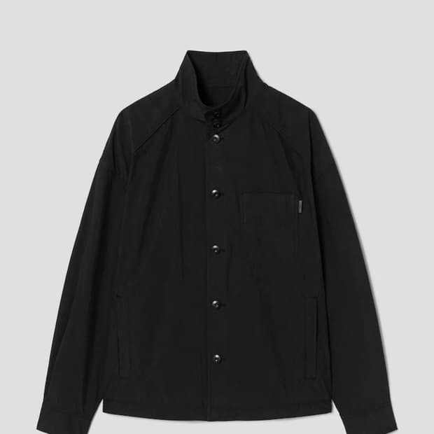 [44] 준지 25FW 오카야마 코튼 나일론 스탠드업 칼라 루즈핏 셔츠