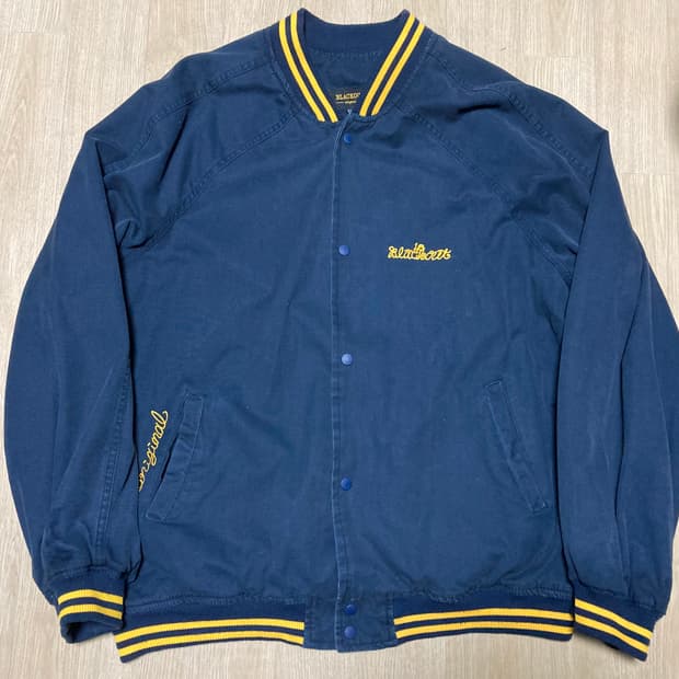 [2XL/XXL] 블랙아웃 팀 바시티 자켓 / 네이비