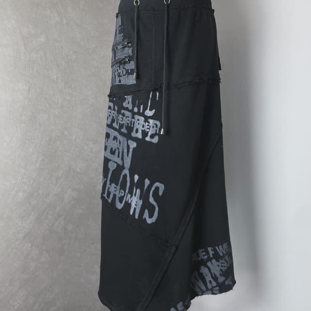 Funk long cotton skirt  