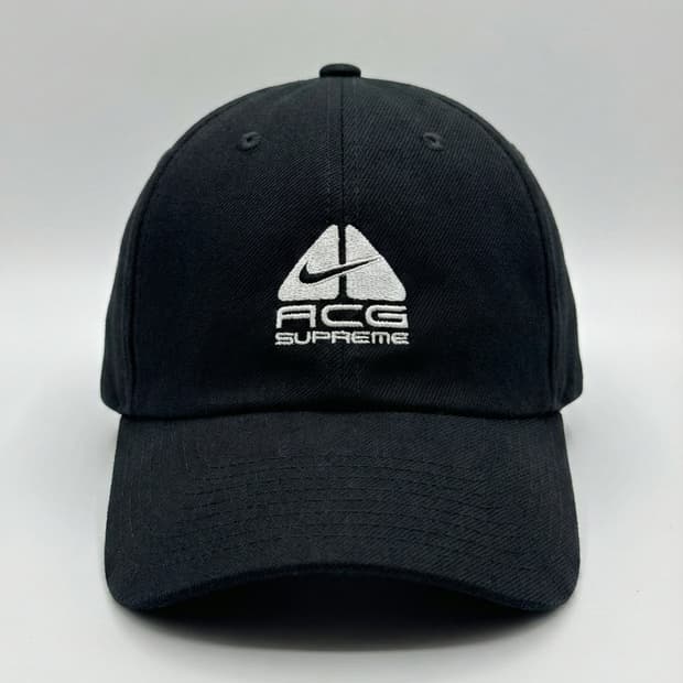 슈프림 x 나이키 ACG 데님 6패널 볼캡 블랙