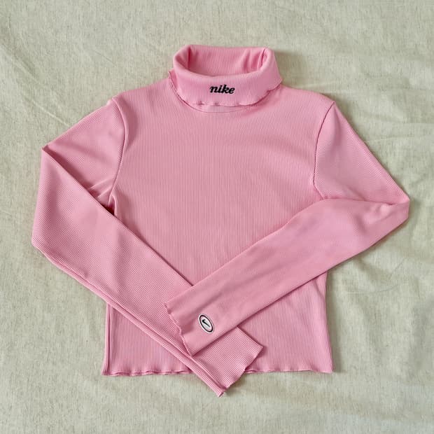 나이키 핑크 목폴라 니트 (M)