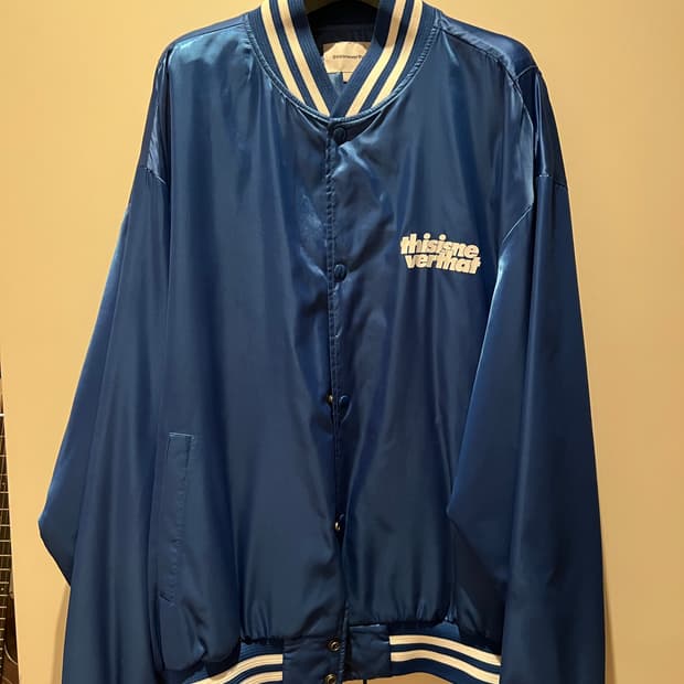 Thisisneverthat satin jacket blue (XL)