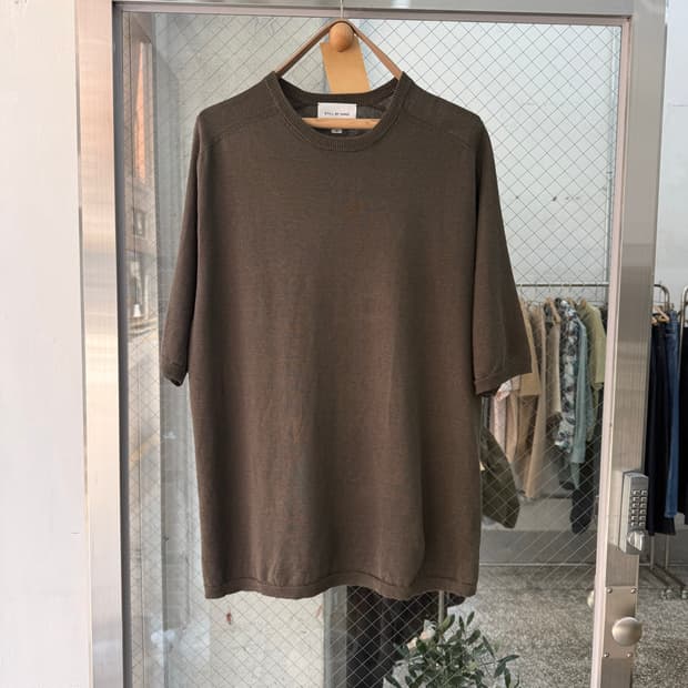 STILL BY HAND Linen Knit Half Sleeve