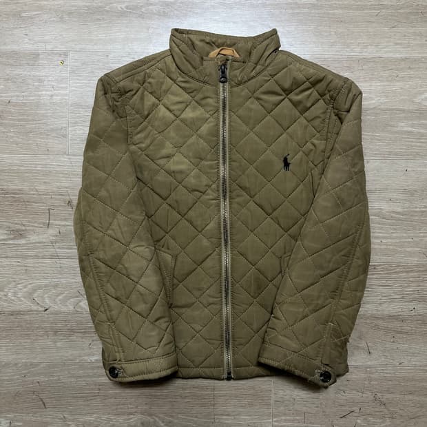 폴로 랄프로렌 키즈 스몰포니 자수로고 퀼팅 자켓 [베이지] 6세