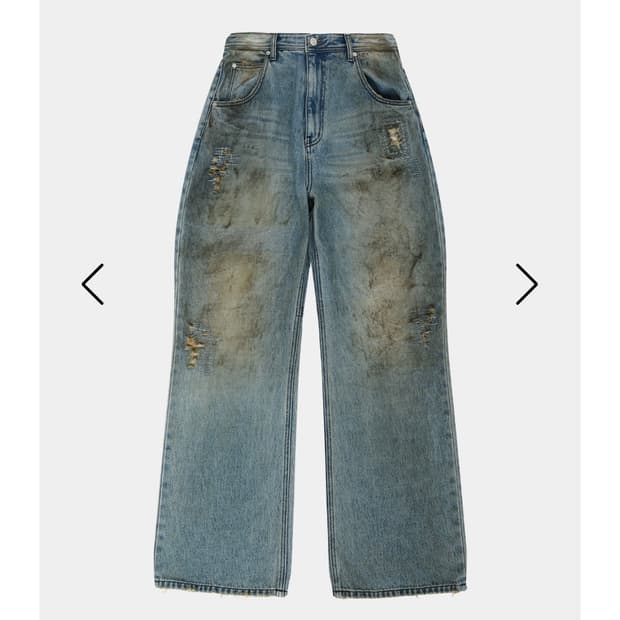 [32] 앤더슨벨 DESTROYED WIDE-LEG JEANS