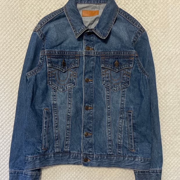 TRUE RELIGION 트루릴리젼 웨스턴 무드 데님 트러커 청자켓