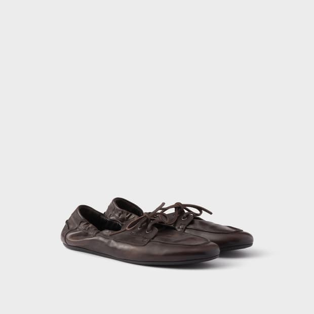 프라다 셔플 레이스업 슈즈 7.5