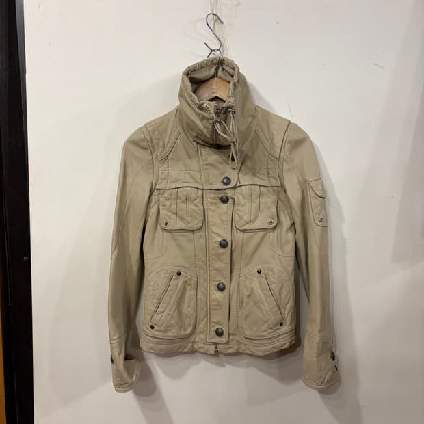 에고이스트 하이넥 레더자켓