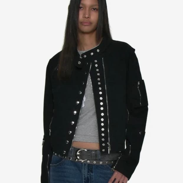 파르티멘토 우먼 바이커 자켓