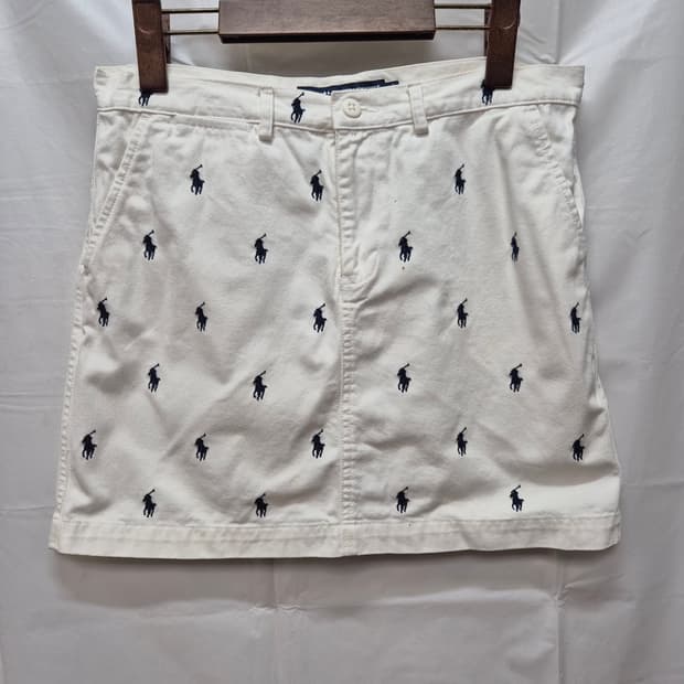  희귀 폴로 멀티 로고 치마