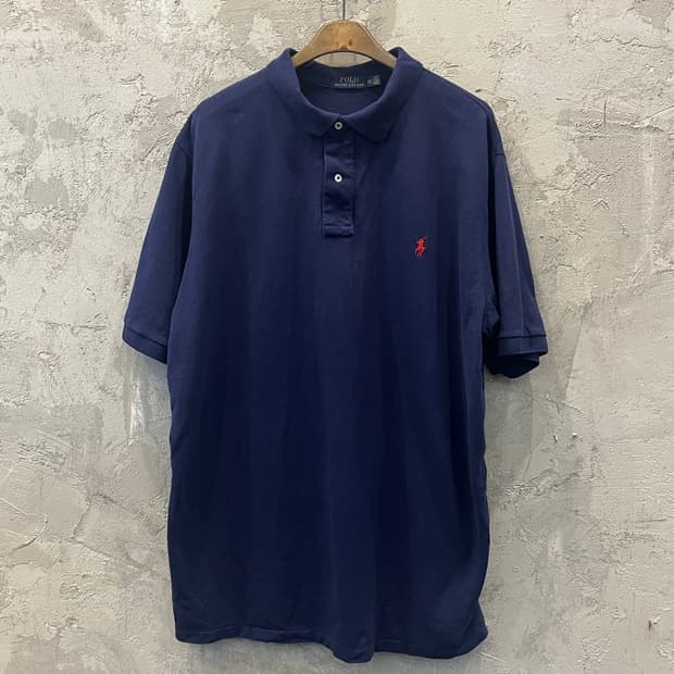 (2XL)폴로 랄프로렌 반팔 카라티 네이비