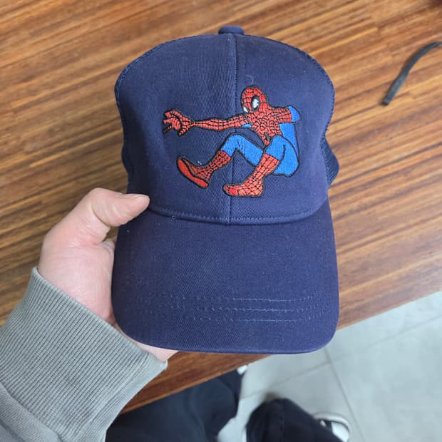 마블 제이슨 폴란 빈티지 스파이더맨 자수 메쉬모자 프리