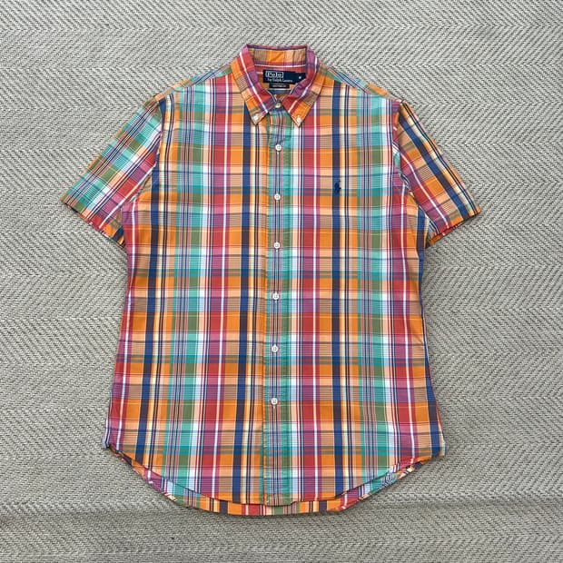 폴로랄프로렌 체크 하프 셔츠 r3454