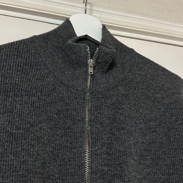 포터리 풀집업니트 챠콜그레이 2