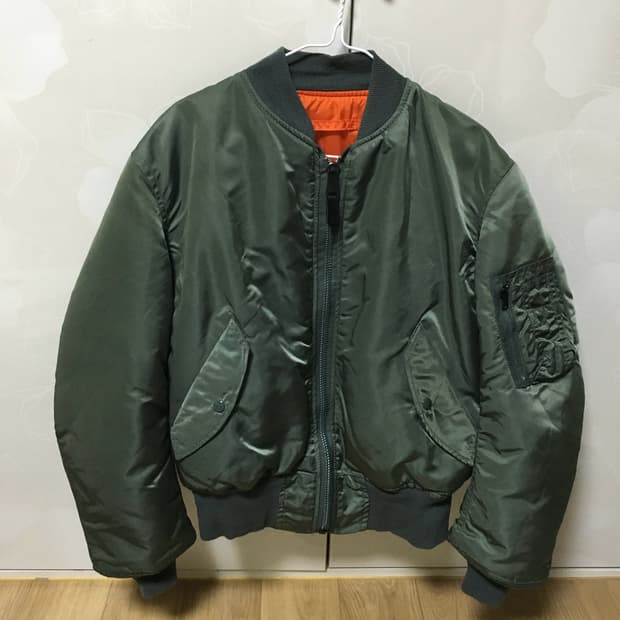 알파인더스트리 ma-1 made in usa m 사이즈 민수용 민트급