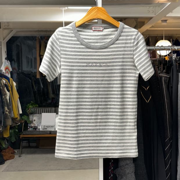 Max&co 글리터 스트라이프 티셔츠