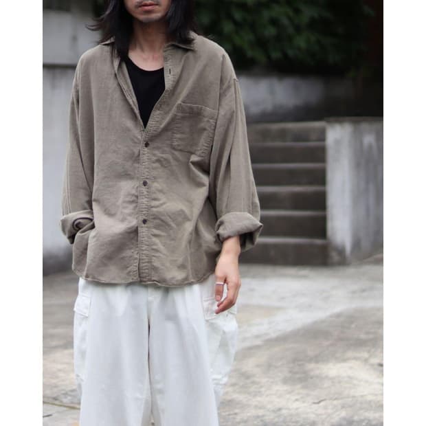 26aw Vintage Cotton Moleskin Shirts