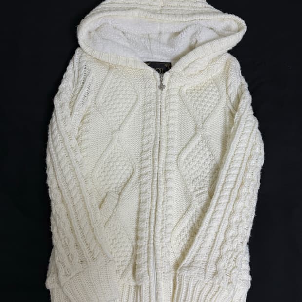 세실맥비 니트 양털 후드집업