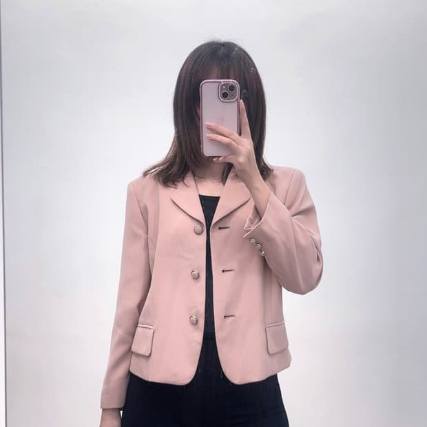 스나계 하객룩 핑크 숏자켓