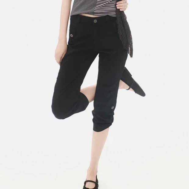 미코 ROLL-UP CAPRI CARGO PT 카프리 블랙