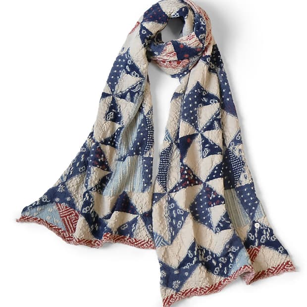 캐피탈 펠티드 울 인디고 해피 스카프 키나리 EK-1850