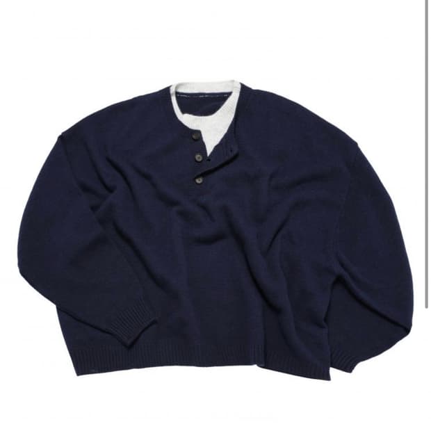 MJD 크롭 니트 navy (m)