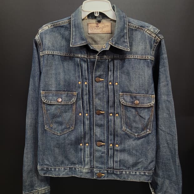 랭글러  11MJ 빈티지  아카이브 셀비지 레드라인 데님자켓 