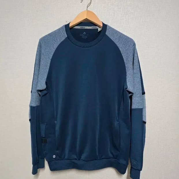 아디다스 네이비/회색 긴팔 스판 티셔츠 사이즈 95
