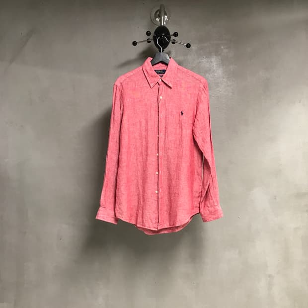 폴로 랄프로렌 린넨 셔츠 레드 S