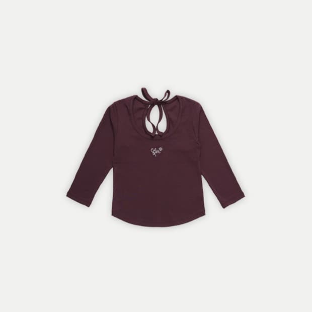 콜로신스 NUE 2WAY 3/4 TIE T-SHIRT CHERRY