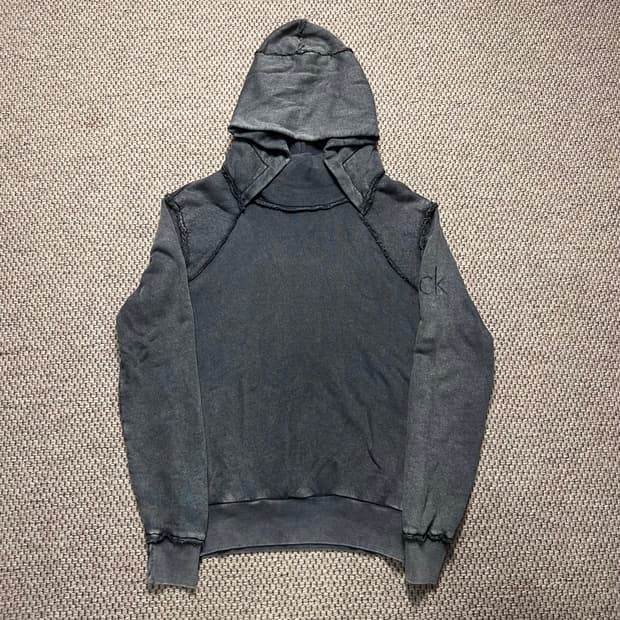 캘빈클라인 진스 가먼트 다잉 데미지 후드 L