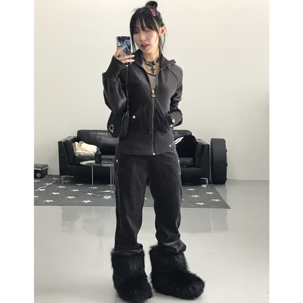 Adidas X Missy Elliot velvet set(2pc)