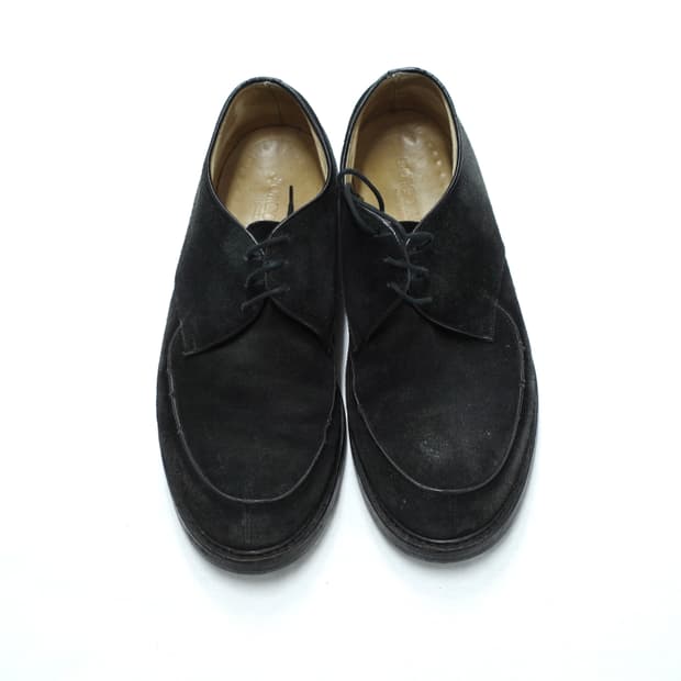 Emporio Armani Suede Black Derby Shoes